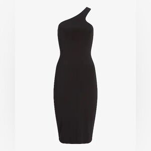 NWT Express Black One Shoulder Sheath Dress
